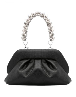 Borsa The MoirÃ¨ tia_handle_beads-black 