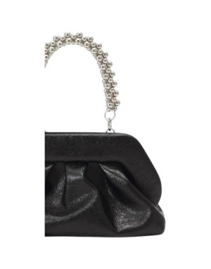 Borsa The MoirÃ¨ tia_handle_beads-black 