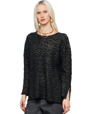 Maglione Akep MGKD07011-nero/oro